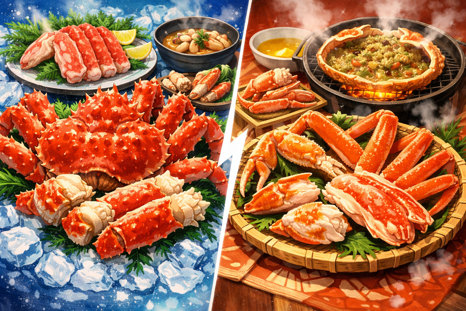 タラバガニ ズワイガニ どっちが美味しい？味・食感・食べ方を7項目比較！