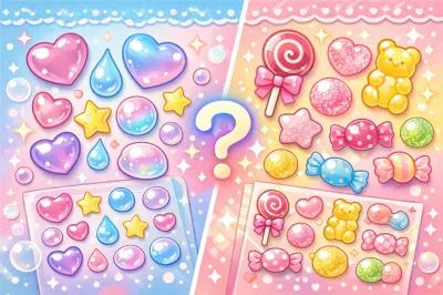 うるちゅるシールとボンボンドロップシールの違いは何？比較で分かる選び方！